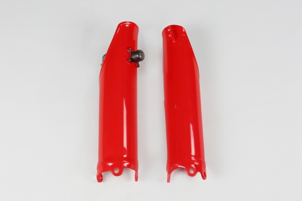 Fork Slider Protector + Quick Starter red for Honda CRF 250 R (2010-17) - CRF 450 R (2009-12)